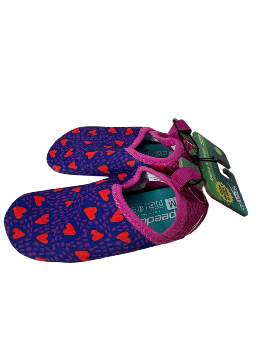 Speedo for Kids water shoes - Purple with Pink Hearts